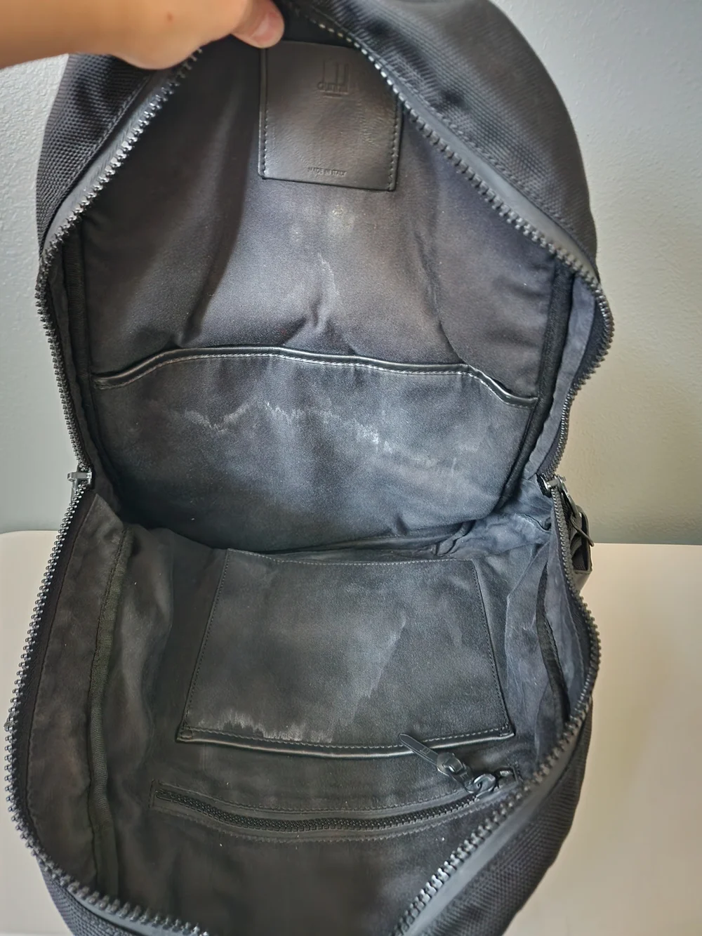 Alfred Dunhill Radial Collection Backpack Black Ballistic Nylon Leather
